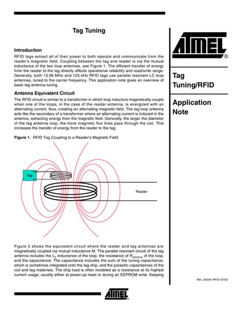 Tag Tuning/RFID Application Note 